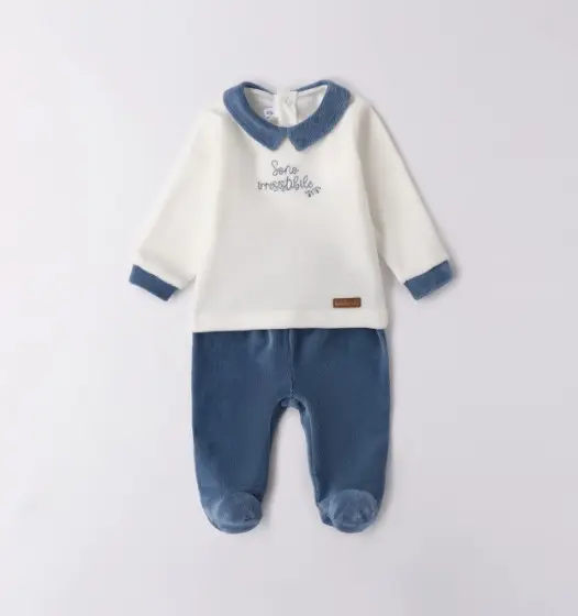 MINIBANDA - PYJAMA 2 Pièces Garçon "Sono irresitibile" bleu (0mois)