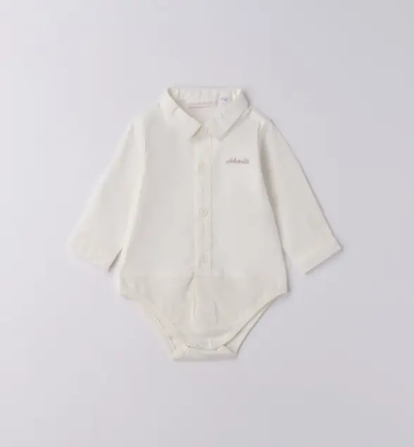 MINIBANDA - Body chemise écru  (6 mois)