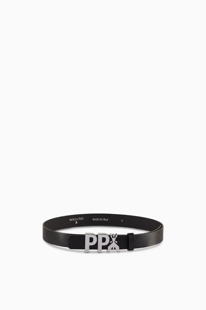 PATRIZIA PEPE - Ceinture Noir/Argent (S)