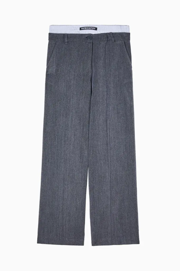 PATRIZIA PEPE - Pantalon Gris Melangé