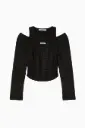 PATRIZIA PEPE - Pull Lurex Noir