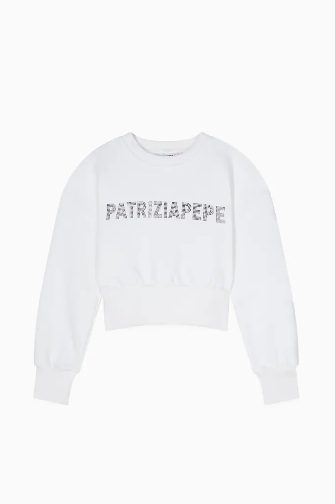 PATRIZIA PEPE - SWEAT Blanc Strass (S(6ans))