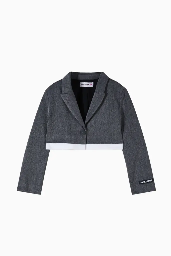 PATRIZIA PEPE - VESTE  courte Gris mélangé