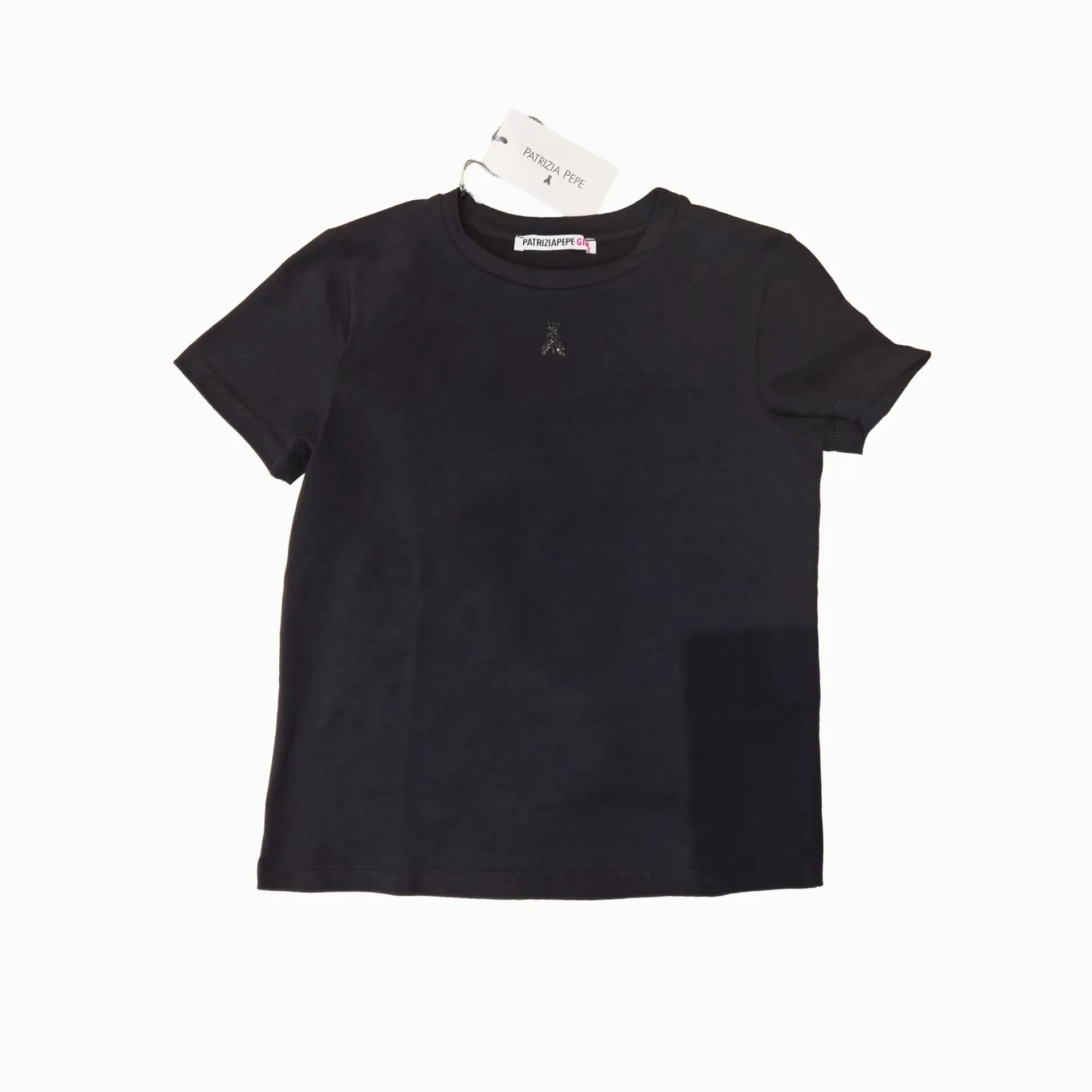 PATRIZIA PEPE - T-SHIRT Noir MC Fly glitter (S)