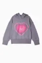 PATRIZIA PEPE - Sweatshirt TORNADO Gris et Rose