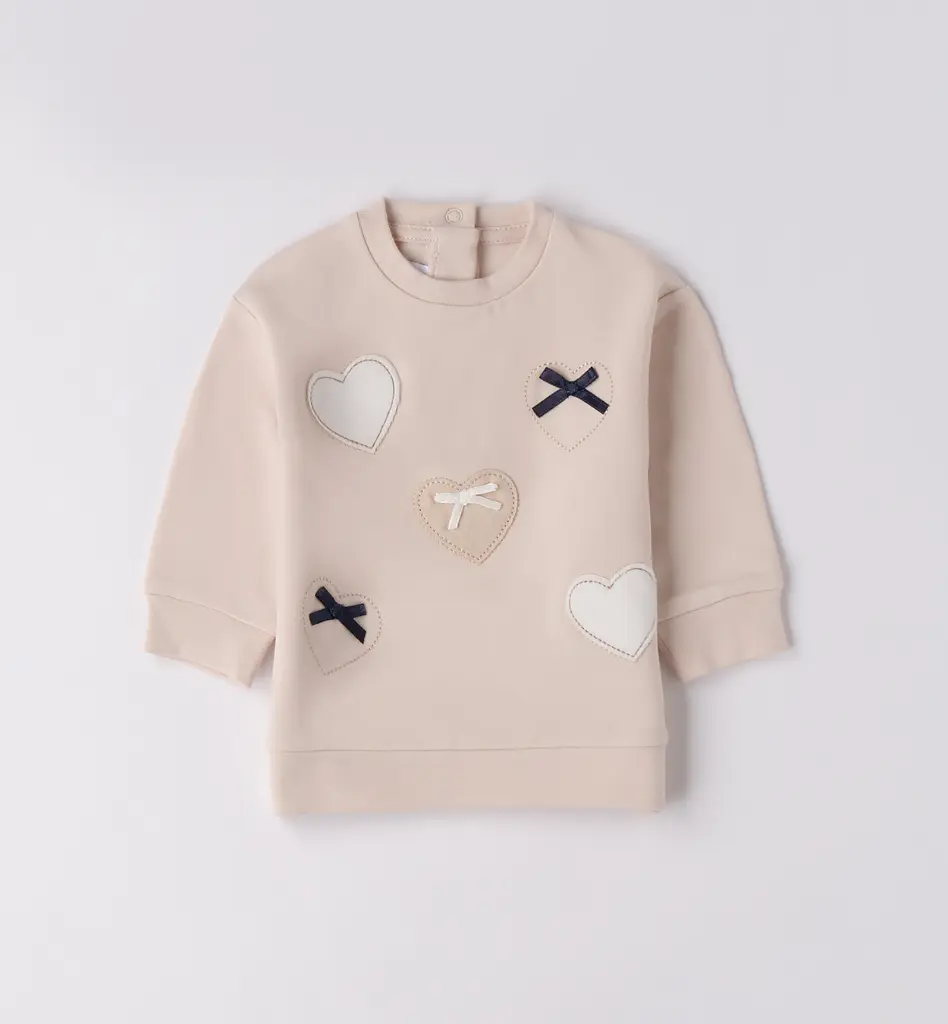 MINIBANDA - SWEAT BB NOEUD Beige (6Mois)