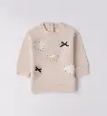 MINIBANDA - SWEAT BB Nœud Beige