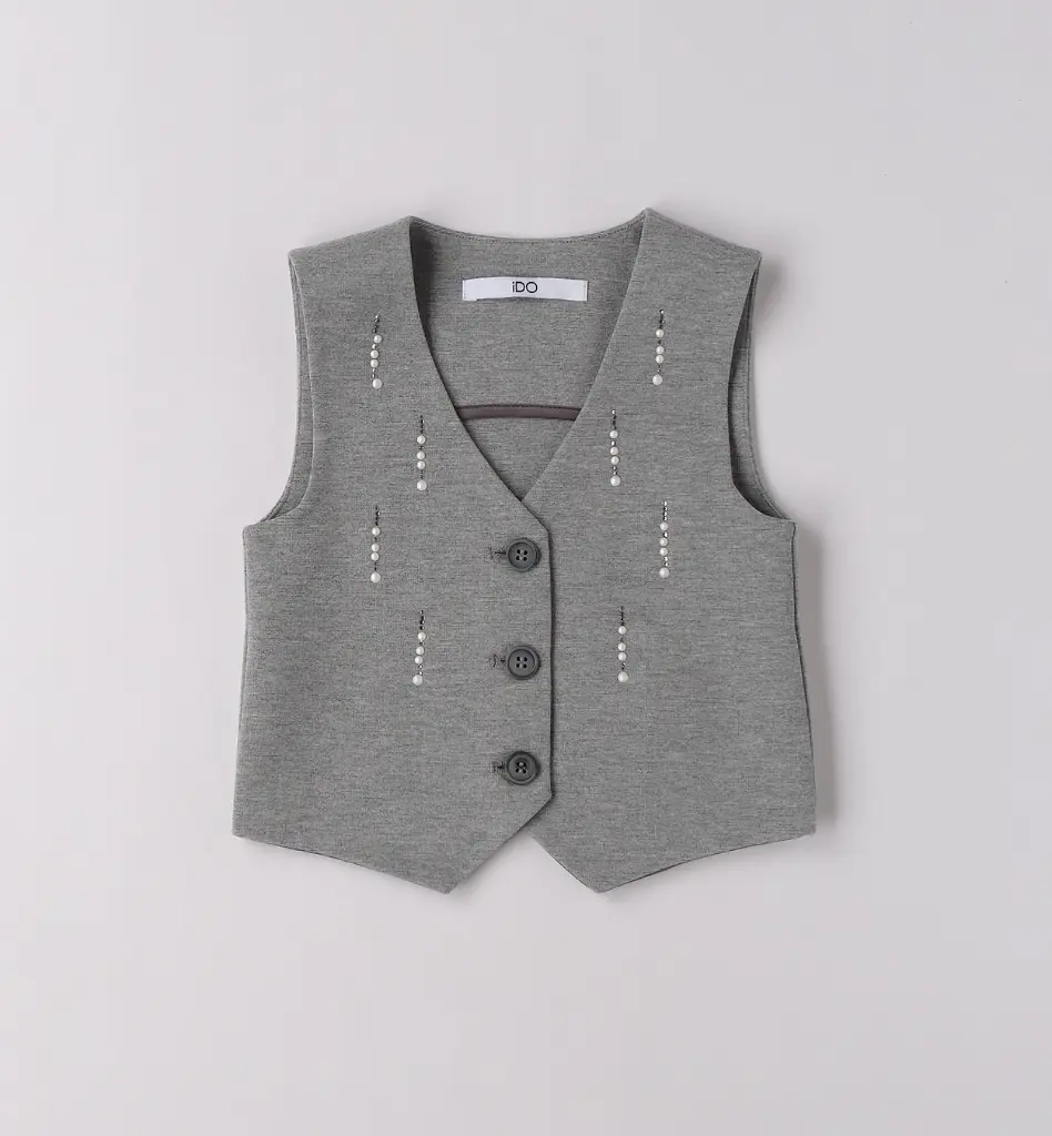 IDO - GILET SS MANCHES Gris Perle 
