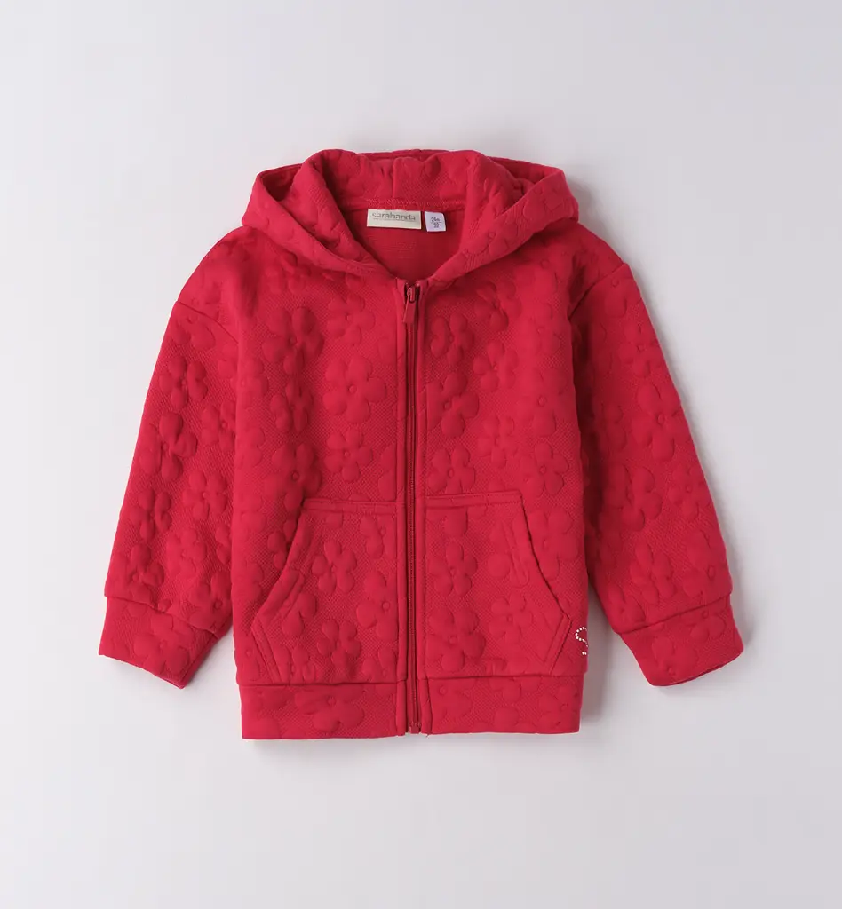 SARABANDA - Sweat à Capuche Zippé CHERRY (24M)