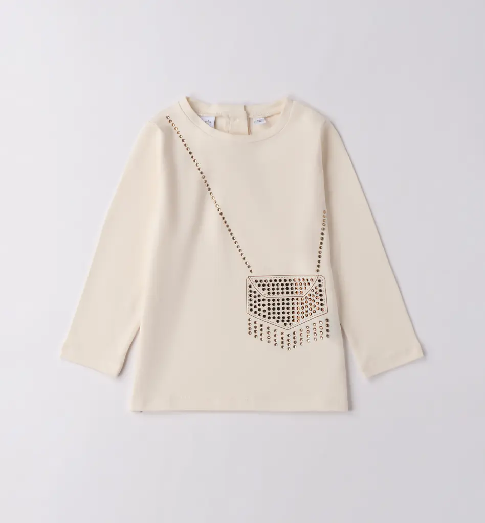 SARABANDA - T-Shirt écru Sac Strass (24M)