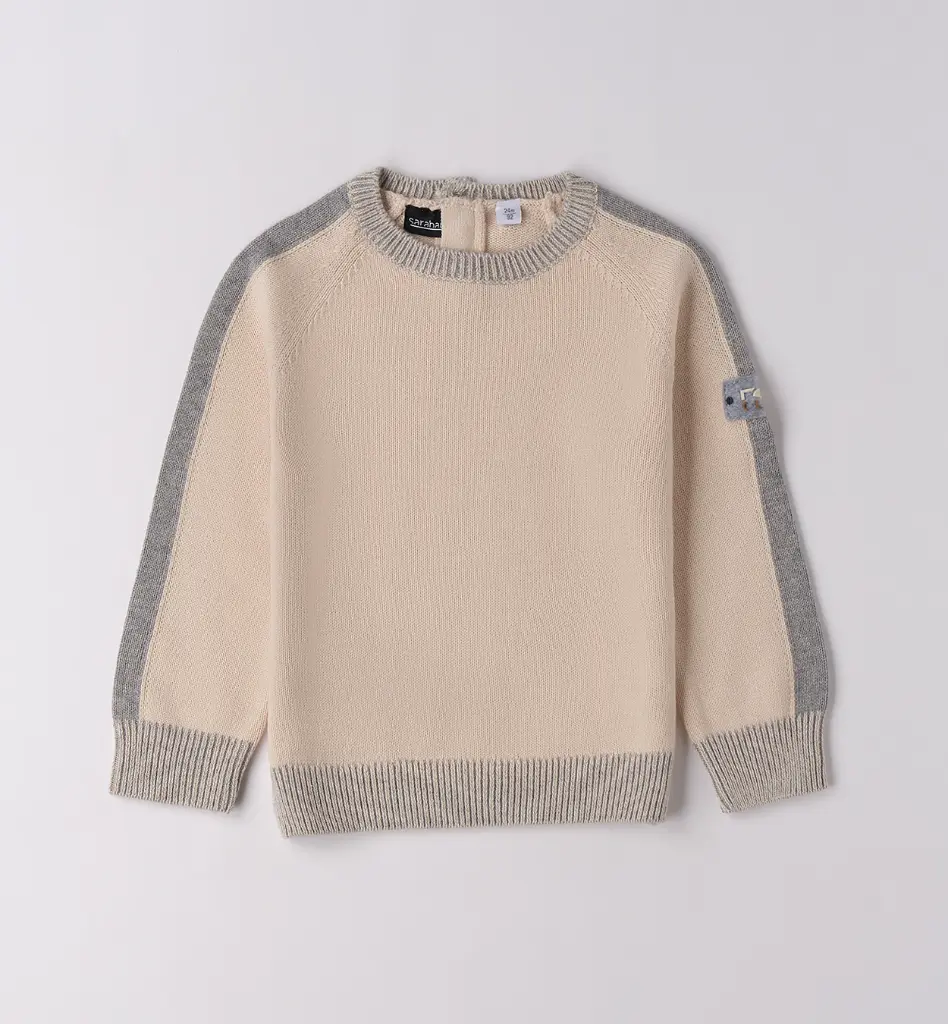 SARABANDA - Pull Beige et Gris