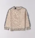 SARABANDA - Pull Beige et Gris