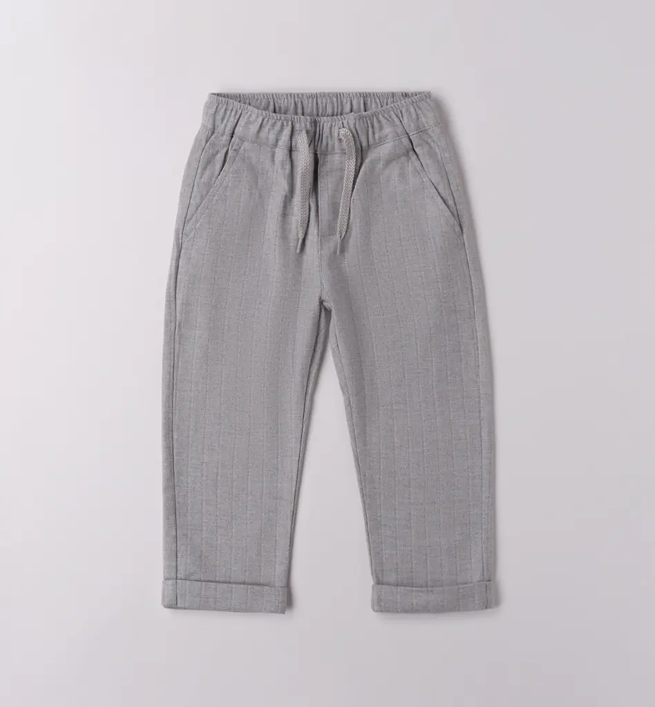 SARABANDA - Pantalon Navette Gris chiné Ligné