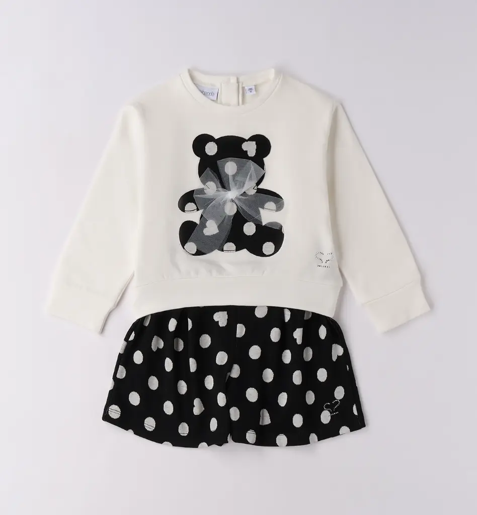 SARABANDA - Ensemble Short + Blouse ours N/B 