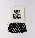 SARABANDA - Ensemble Short + Blouse ours N/B