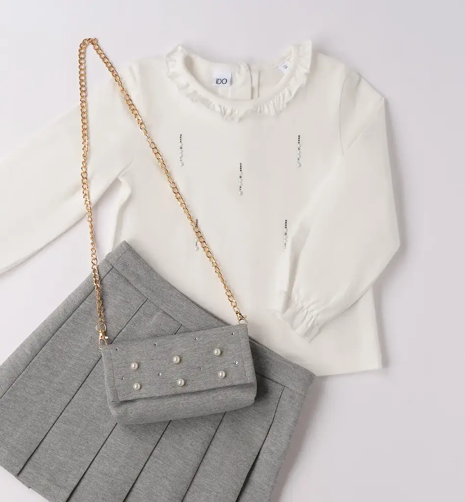 IDO - Blouse Blanche avec Perle (3A)