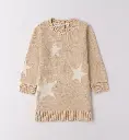 SARABANDA - Robe Tricot étoiles beige