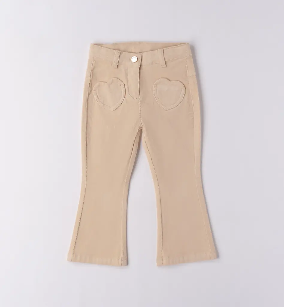 SARABANDA - Pantalon Flare Velour Beige (2A)