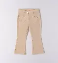 SARABANDA - Pantalon Flare Velour Beige