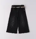 SARABANDA - Jean large Noir + Ceinture Strass