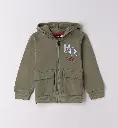 SARABANDA - Sweat Zippé à Capuche Vert sauge