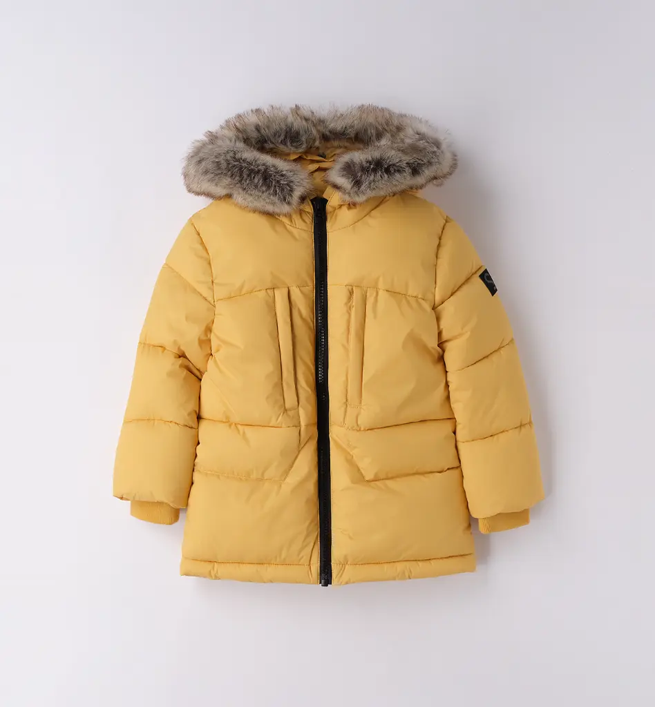 SARABANDA - Doudoune Jaune Moutarde Capuche 