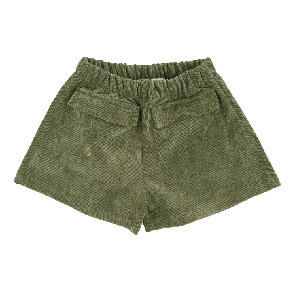 MAGIL - Fille - Bermuda velour Vert