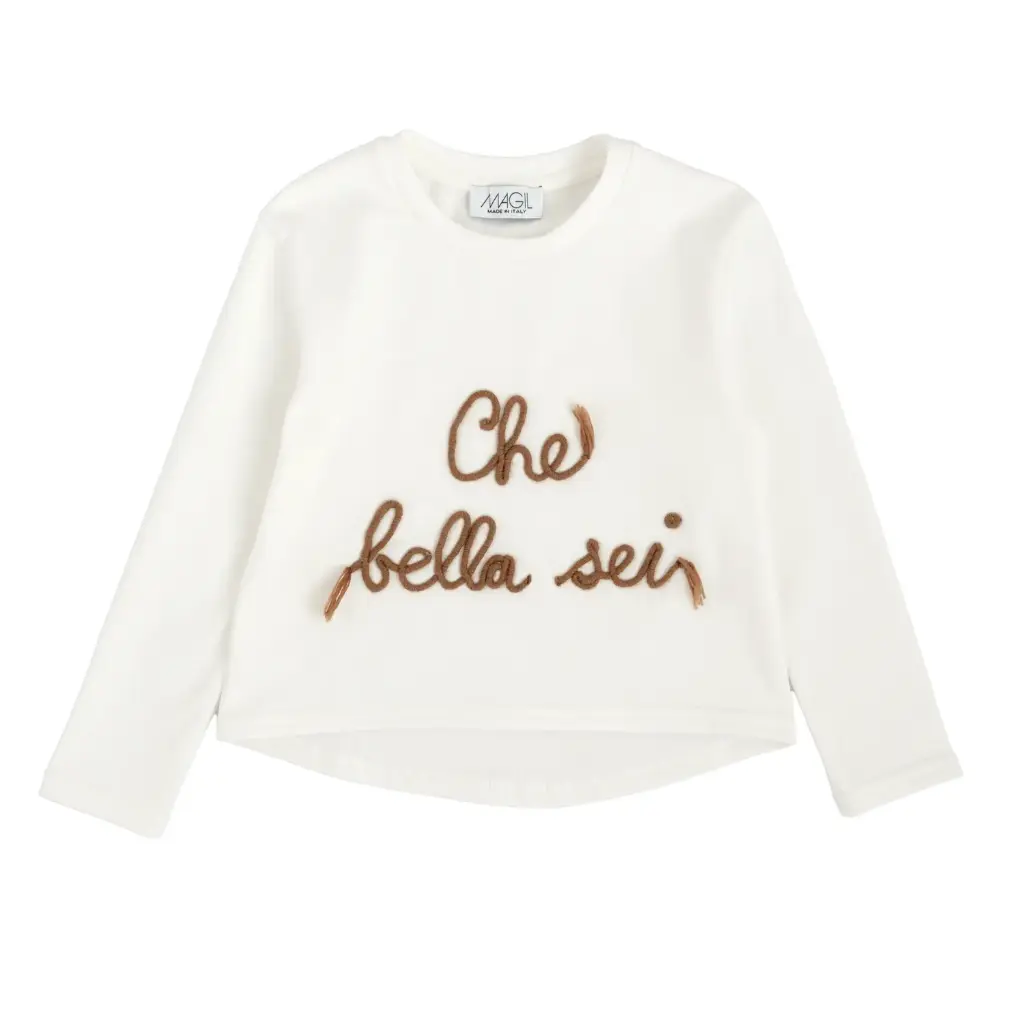 MAGIL - Fille - Blouse Ecru "Che Bella Sei"