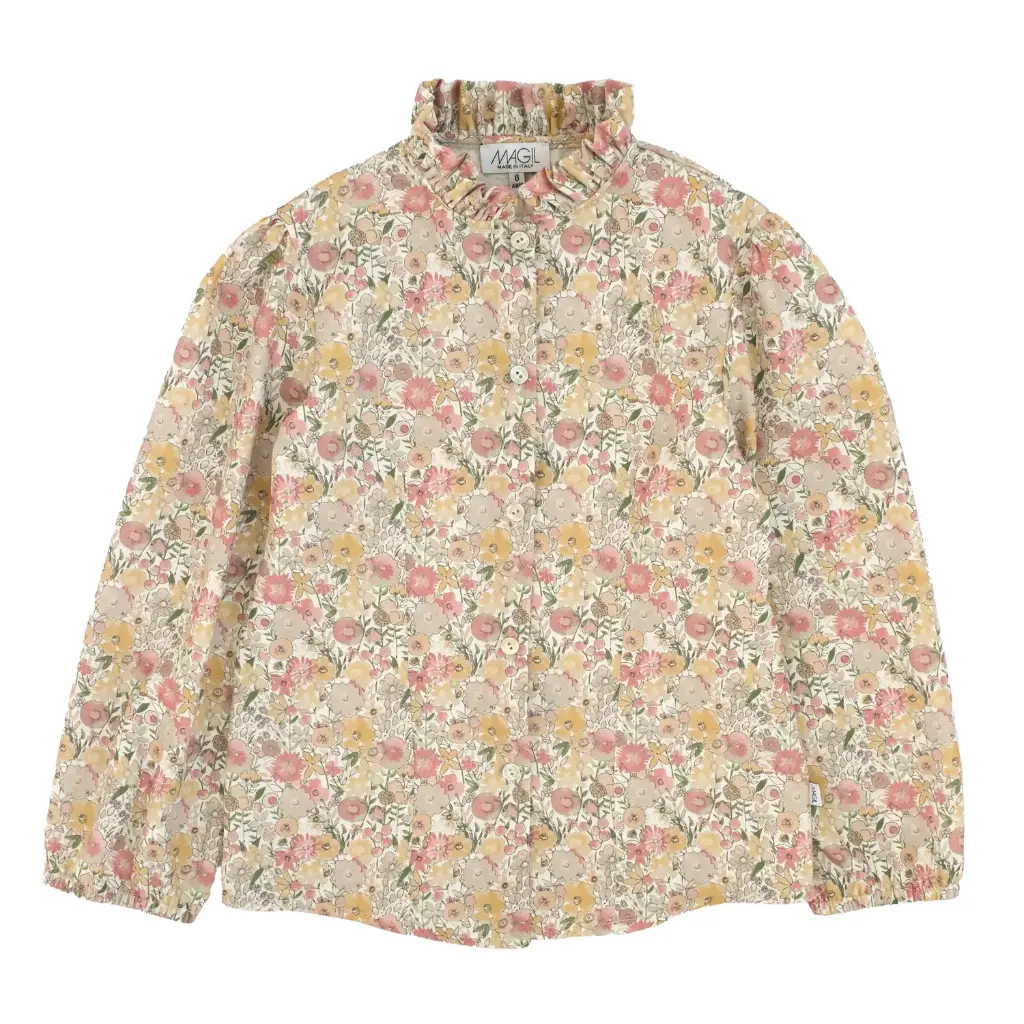 MAGIL - Fille - Chemise fleurie rose