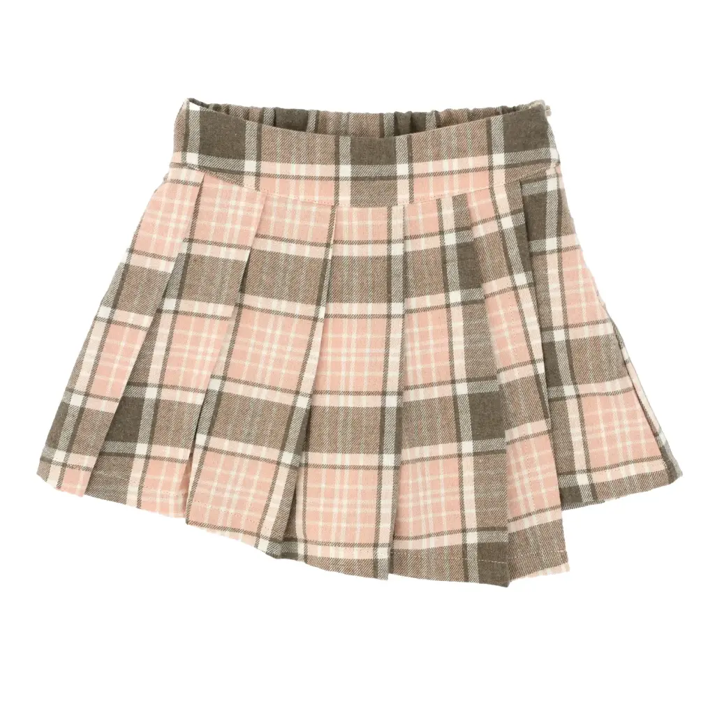 MAGIL - Fille - Jupe-short Carreaux Rose/vert