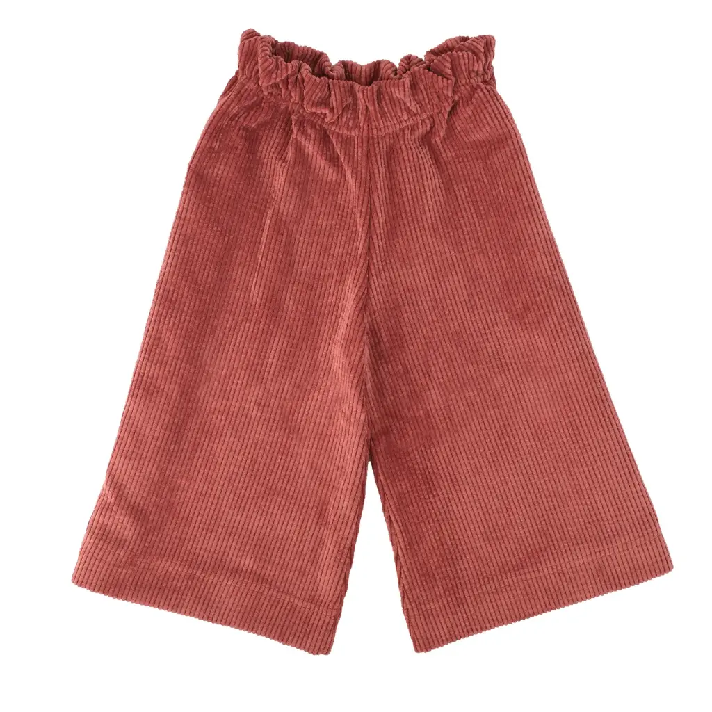 MAGIL - Fille - Pantalon velour Rose Foncé
