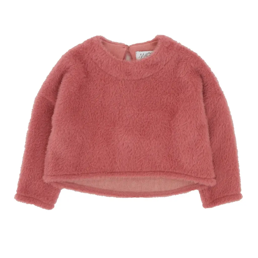 MAGIL - Fille - Pull Doudou Rose foncé