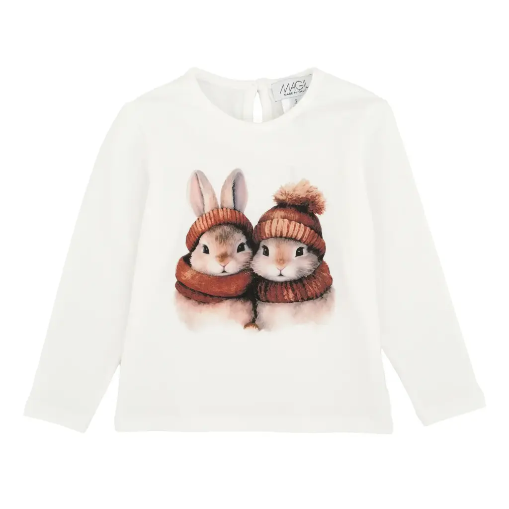 MAGIL - Fille - T-shirt Lapins Bonnet