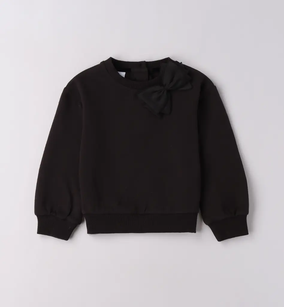 IDO - Sweat Fille avec Nœud Noir (24M)