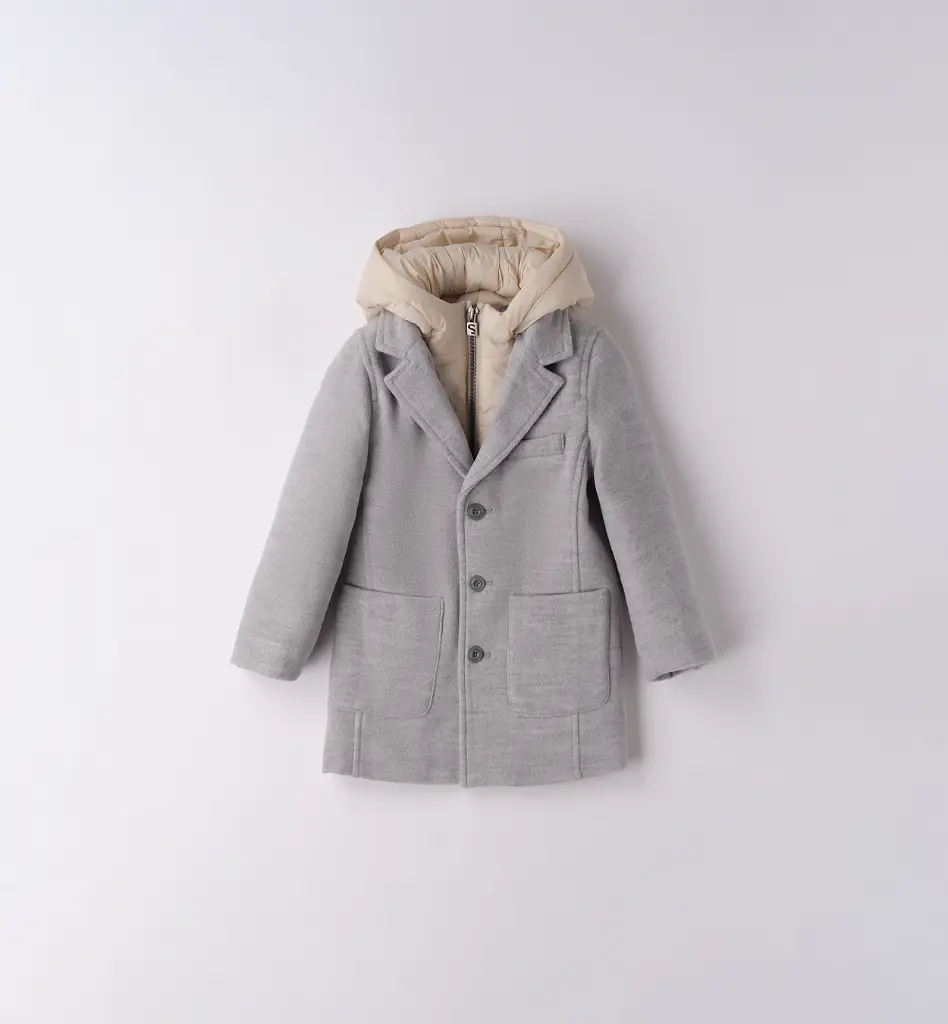 SARABANDA - Veste Longue Garçon à Capuche Gris Chiné (2A)