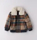 SARABANDA - Veste Carreaux Col Teddy