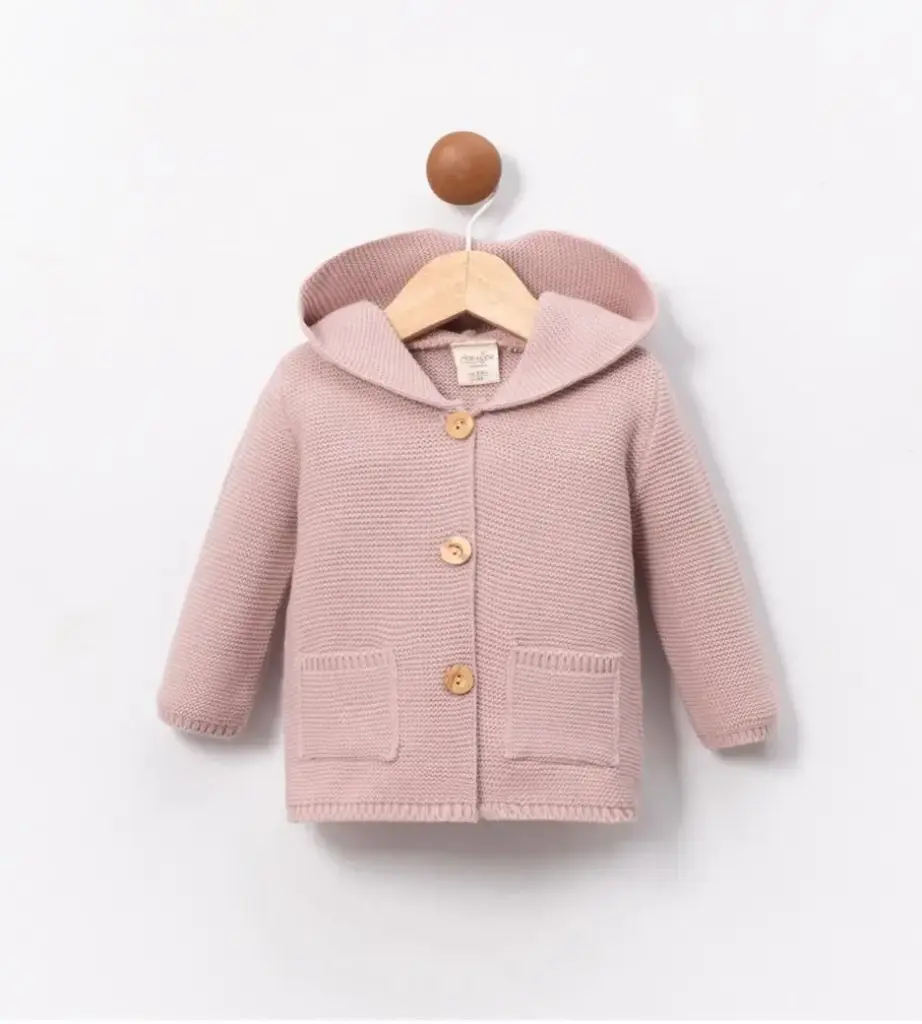 LARA - Cardigan crochet Rose