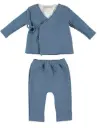 LARA - Ensemble 3pces gaufré Indigo