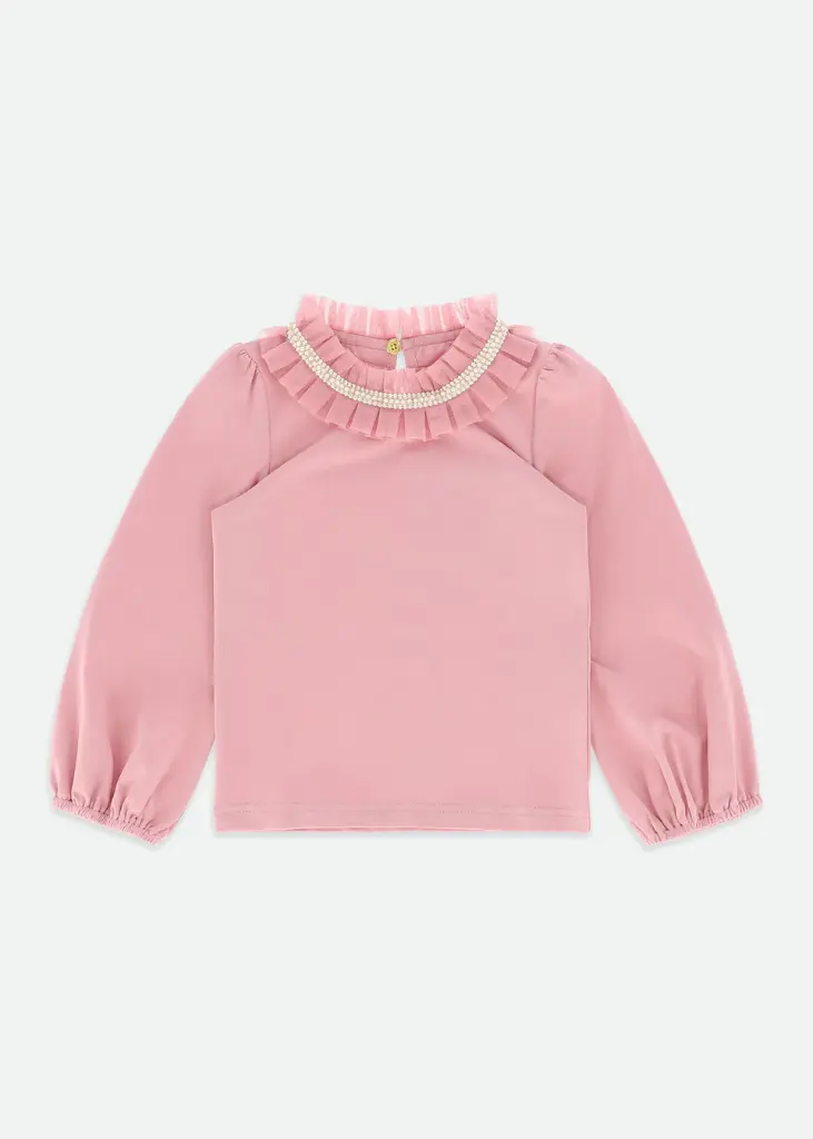 [NELL/TEA.ROSE/2-3] ANGEL'S FACE - NELL BLOUSE COL PERLE TEA ROSE (2-3ans)