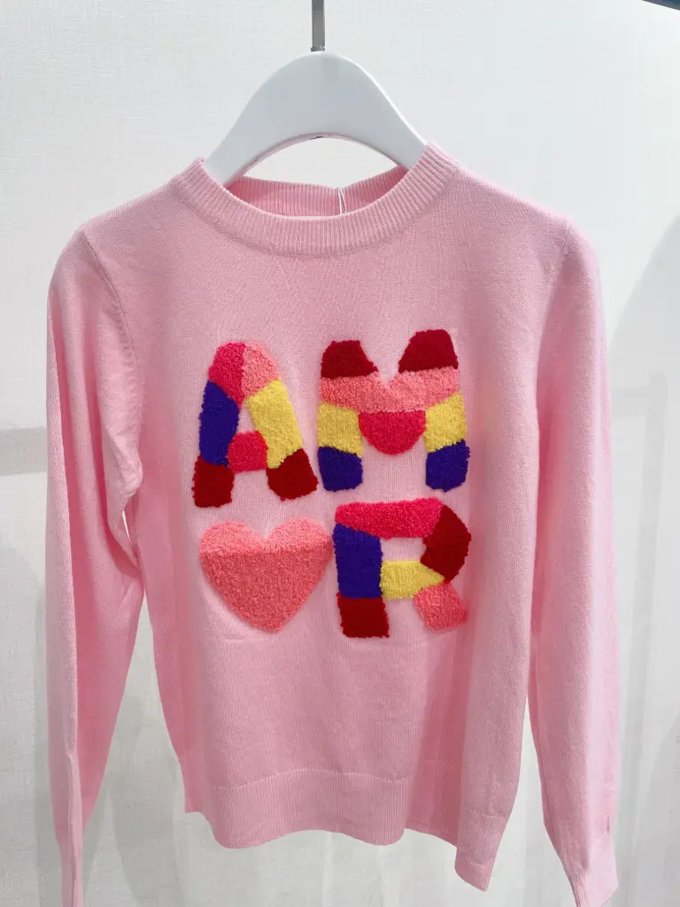 [6104-4] LOEVIA - PULL Rose AMOR (4ans)