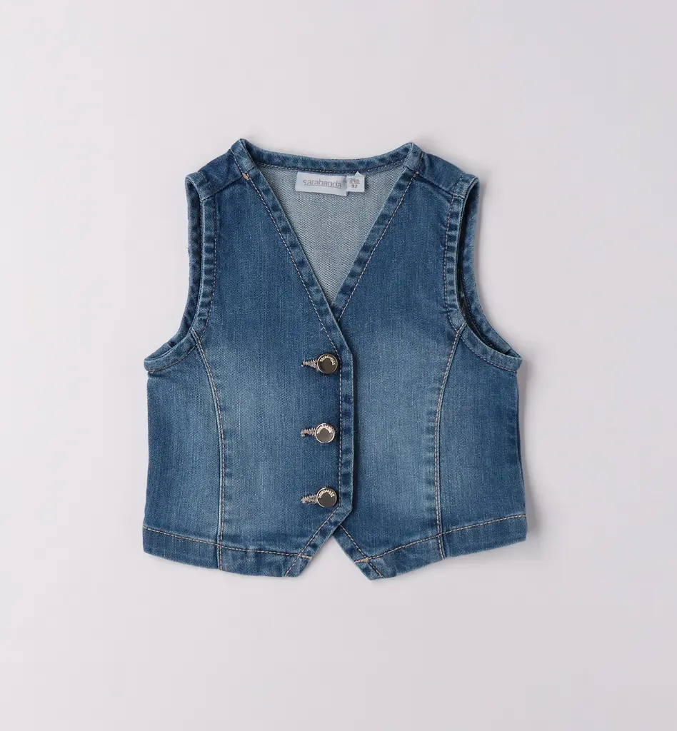 SARABANDA - Gilet SS Manche jeans