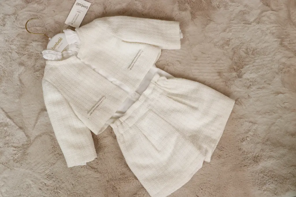 [7429-12] BIMBALO - Ensemble Tweed+ Swarovski 3pces (12 mois)