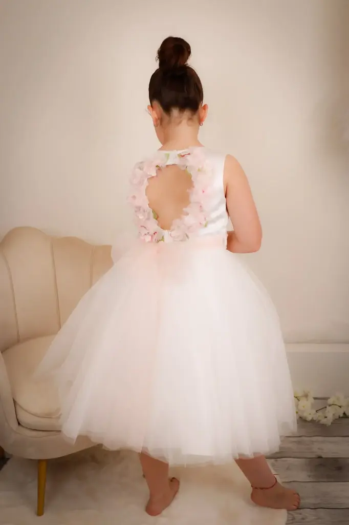 [10200-9A] BIMBALO - Robe de Cérémonie fille - Dos Fleur (9 ans)