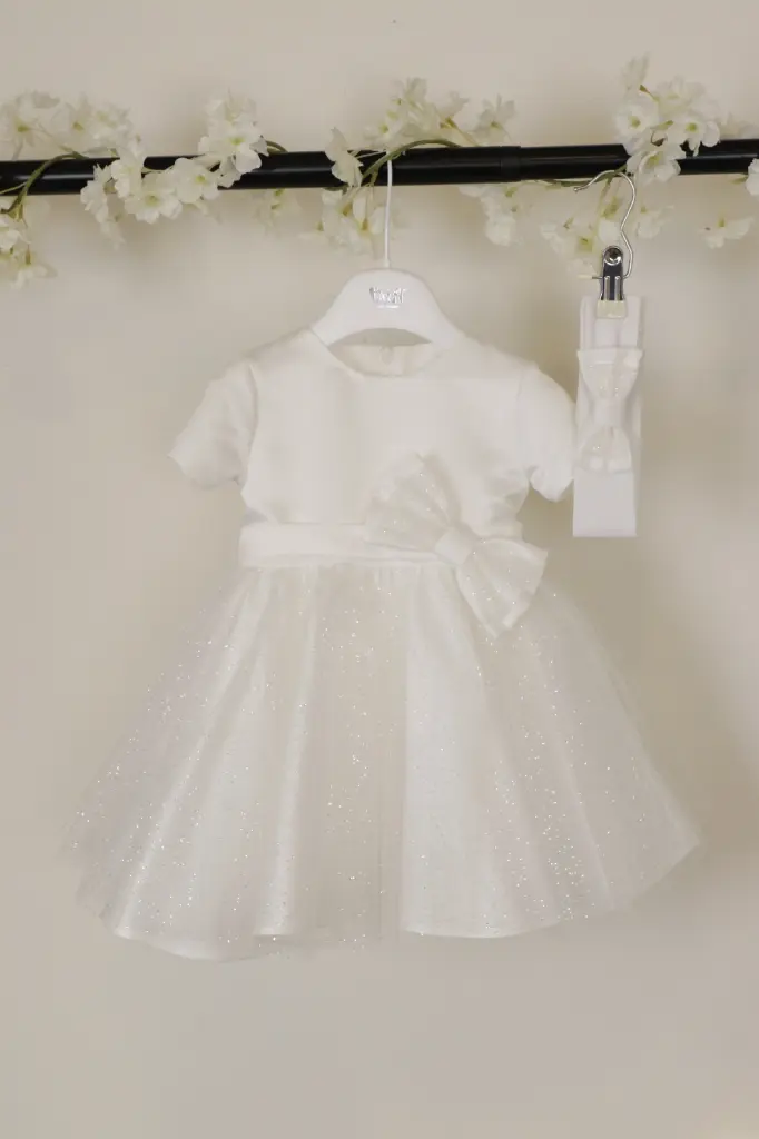 [B0307A-6M] Robe en tulle à paillette (6mois)