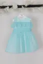 BUFI - Robe en Voile Turquoise 