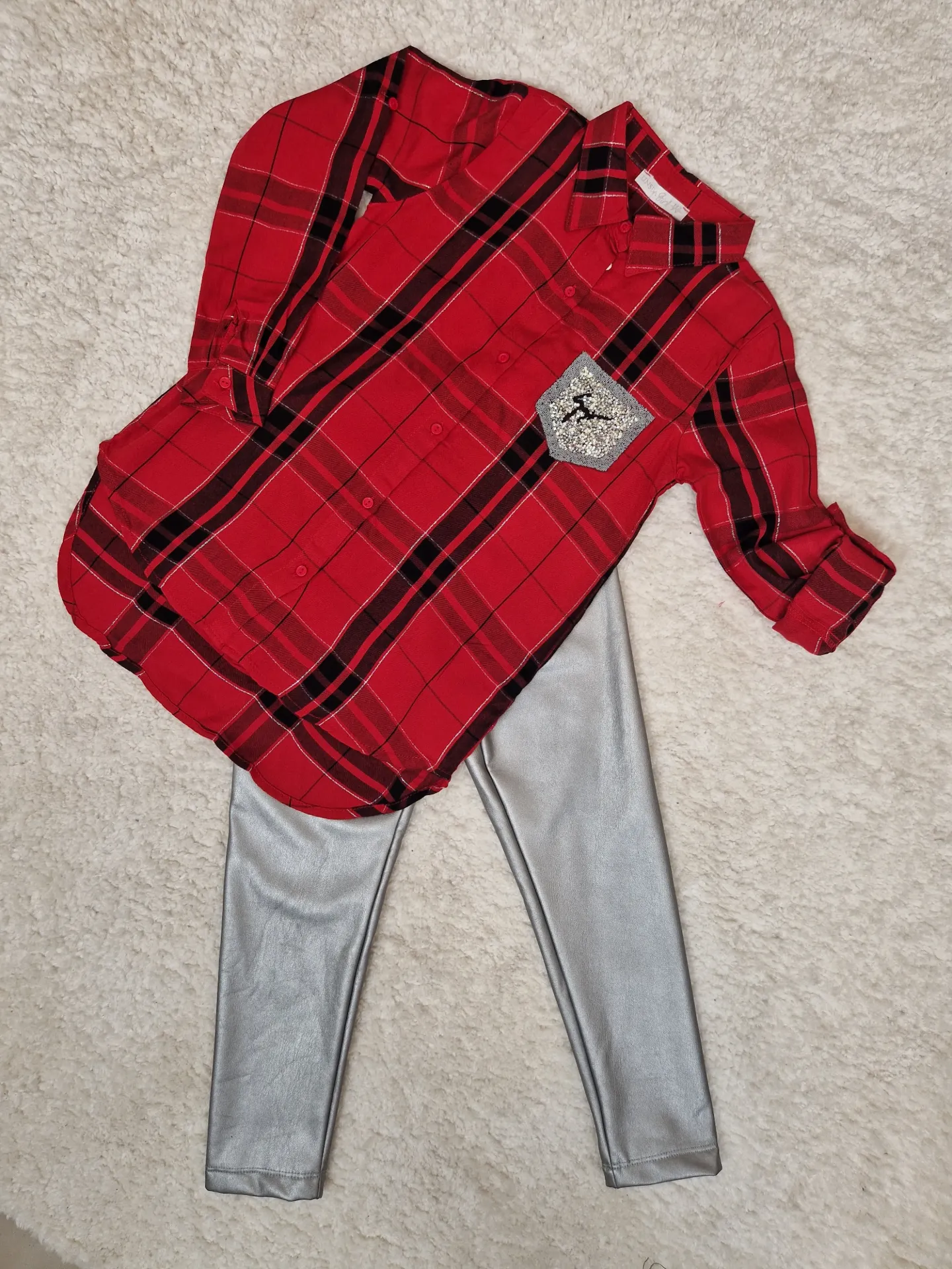 [31012] LARA - Chemise Carreaux Rouge (10 ans)