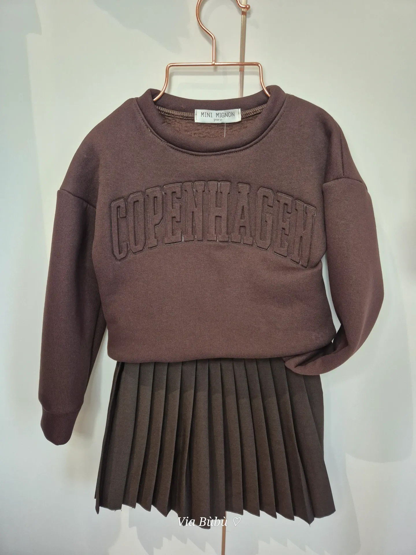 MINI MIGNON - SWEAT MARRON (2ans)