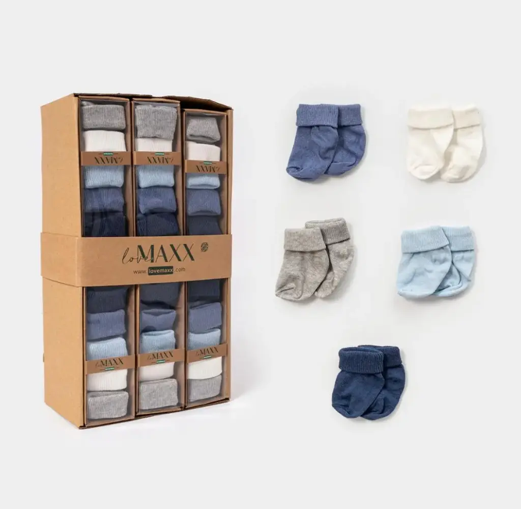 LARA - Boite Chaussette Mixte Bleu (0-3M)