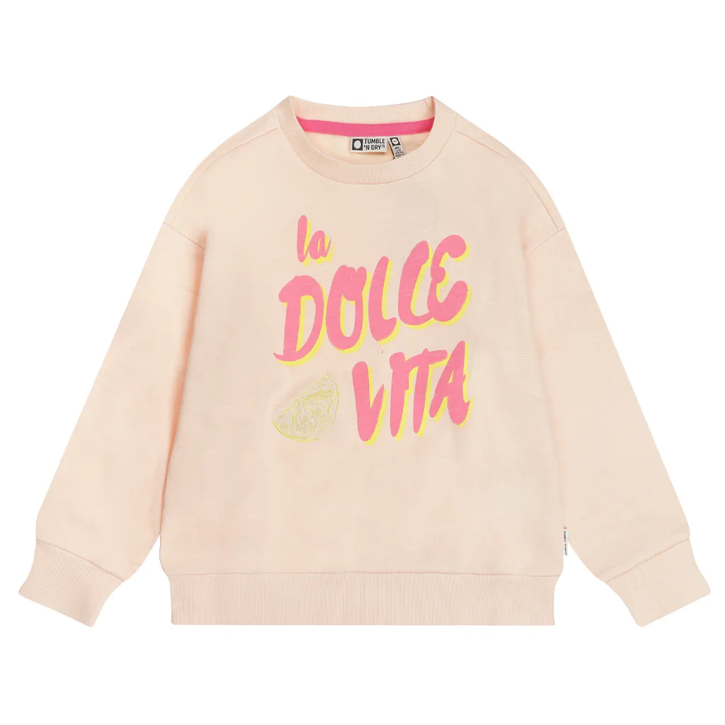 TND Bloom - Sweat pèche " La Dolce Vita"