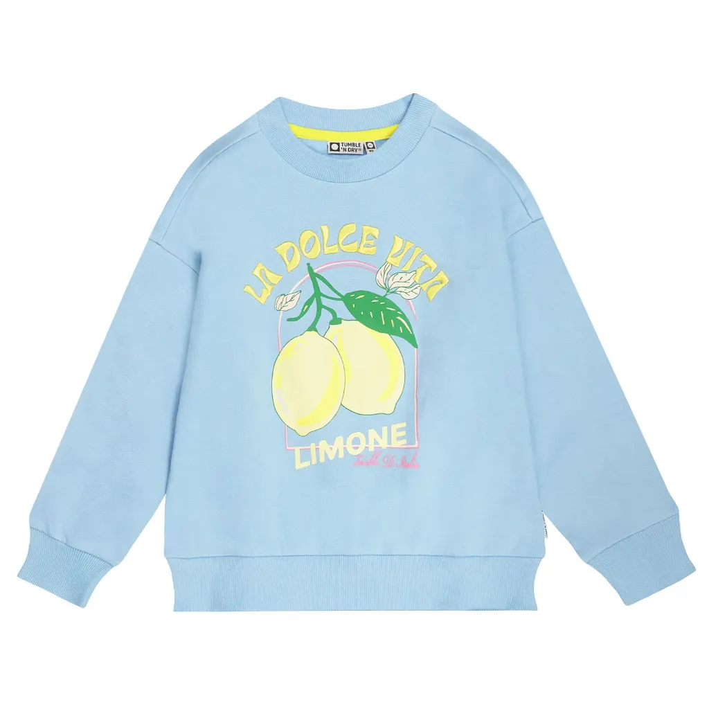 TND Vital - Sweat bleu clair "La Dolce Vita" (116 (6ans))